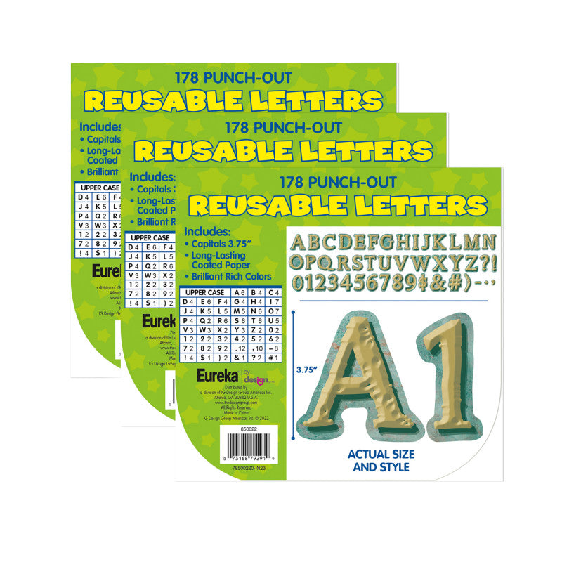 Curiosity Garden Deco Letters, 178 Per Pack, 3 Packs
