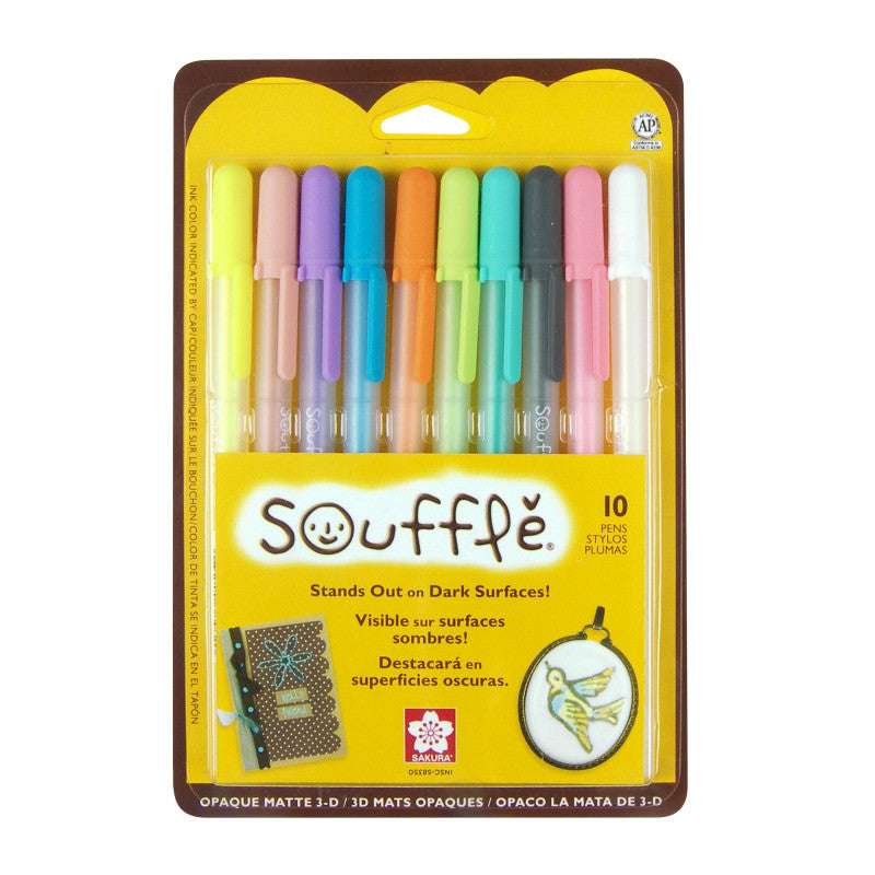 Souffle 3D Ink Pen, Assorted, Pack of 10