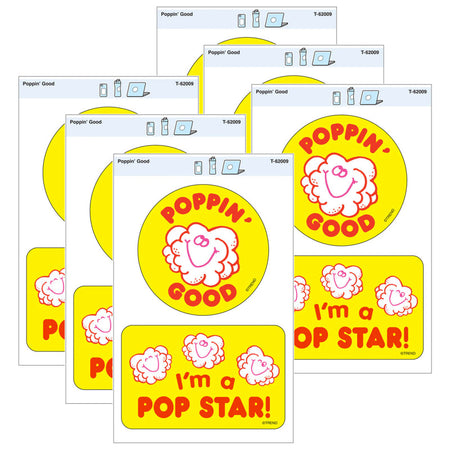 Poppin' Good Vinyl Stickers, 2 Per Pack, 6 Packs
