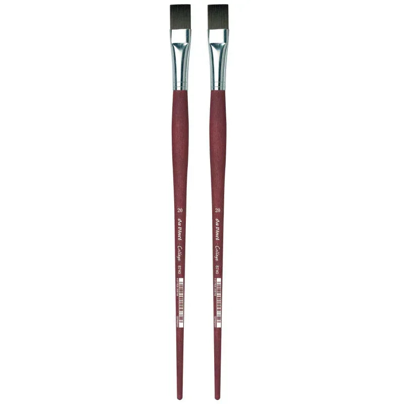 COLLEGE Student Brush, Synthetic, Acrylic & Oil, Flat, Series 8740, Size 20, Pack of 2
