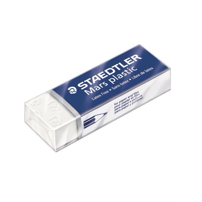 Mars Plastic All-Purpose Eraser, White, Box of 20