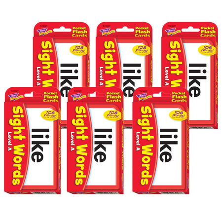Sight Words &ndash; Level A Pocket Flash Cards, 6 Packs
