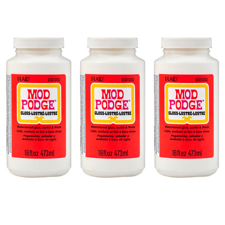 Decoupage Glue, Gloss, 16oz., Pack of 3