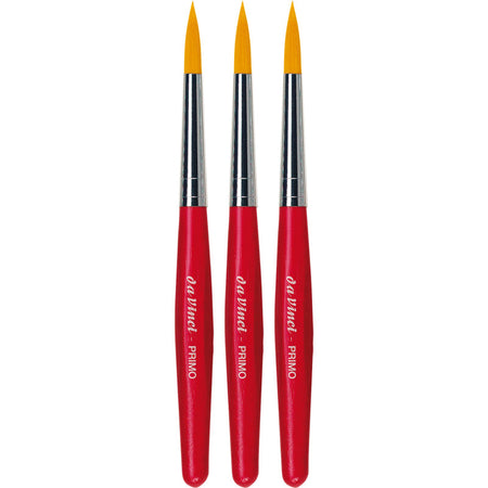 PRIMO Preschool Brush, Synthetic, Tempera, Round, Series 353R, Size 12, Pack of 3