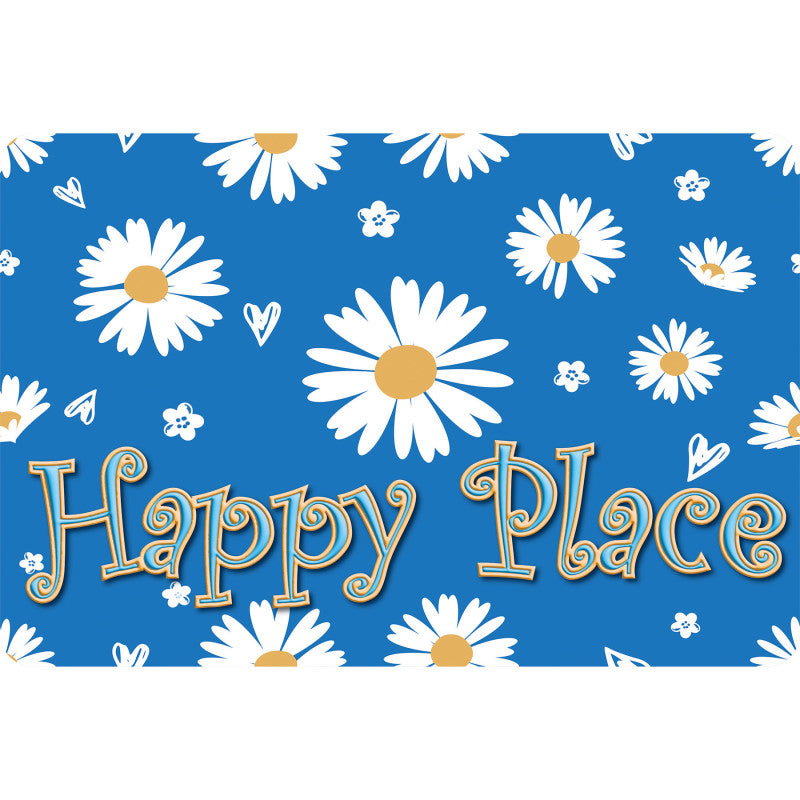 The Original Fun Mat&trade;, Welcome Mat, 15.5" x 23.5", Happy Place Welcome