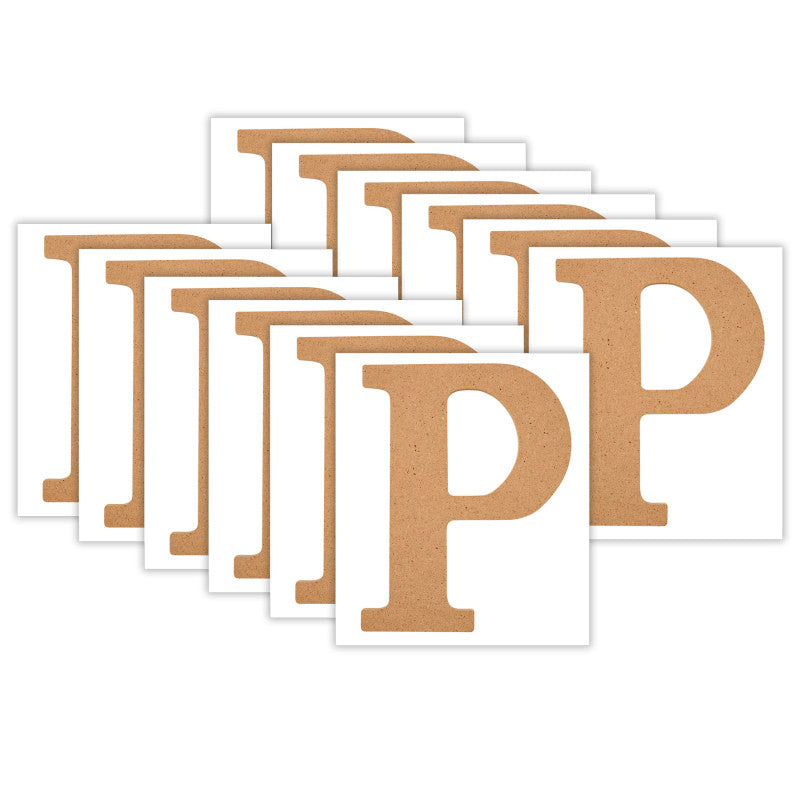 MDF Letter, P, 5 Inch, Pack of 12