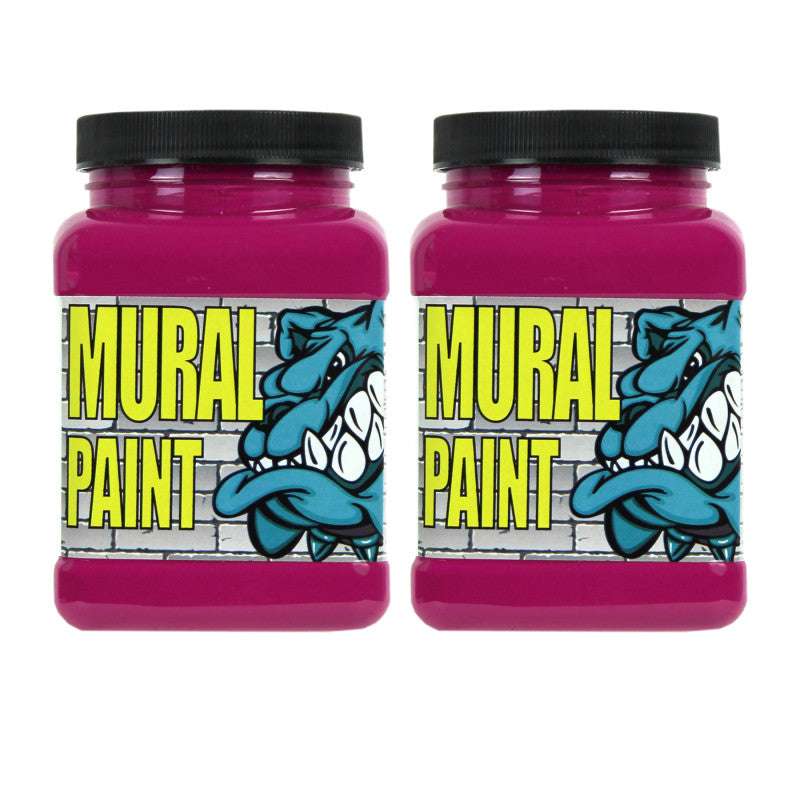 Mural Paint, Pint, Pucker (Magenta), Pack of 2
