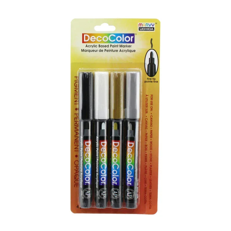 215-4B DECOCOLOR ACRYLIC FINE 4PCS SET B