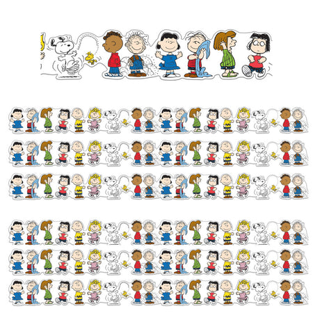 Peanuts&reg; Character Lineup Extra Wide Die-Cut Deco Trim&reg;, 37 Feet Per Pack, 6 Packs