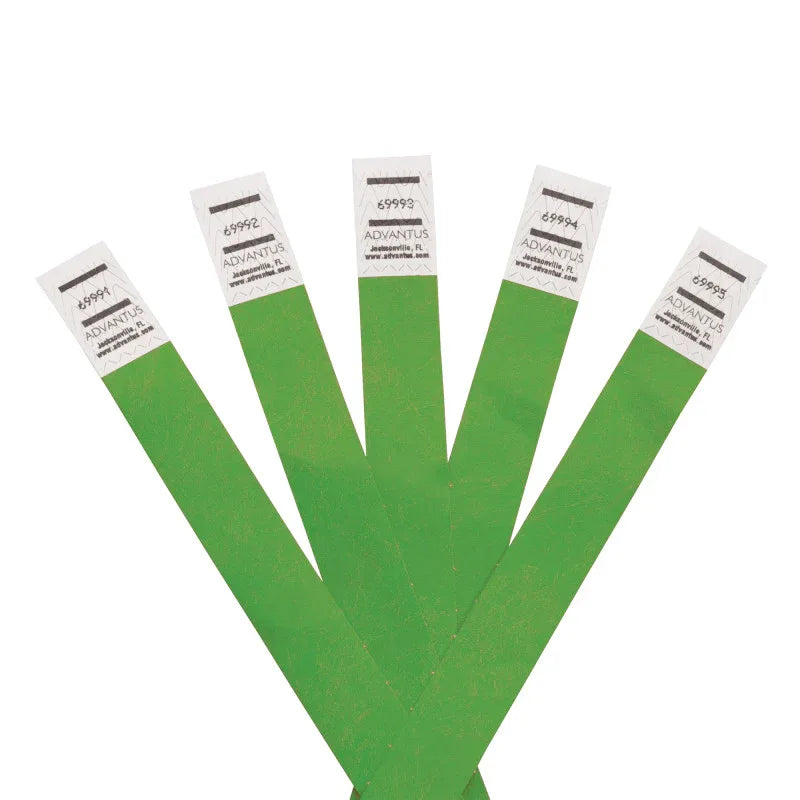 Tyvek&reg; Wristbands Green, Pack of 500