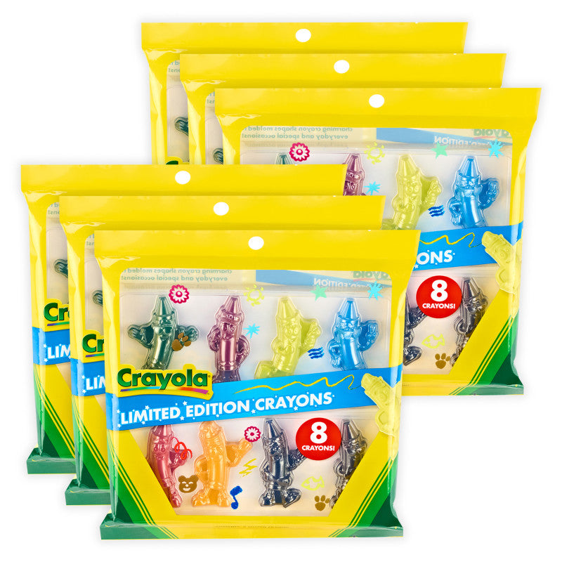 Tips Character Shapes Limited Edition Crayons, 8 Per Box, 6 Boxes