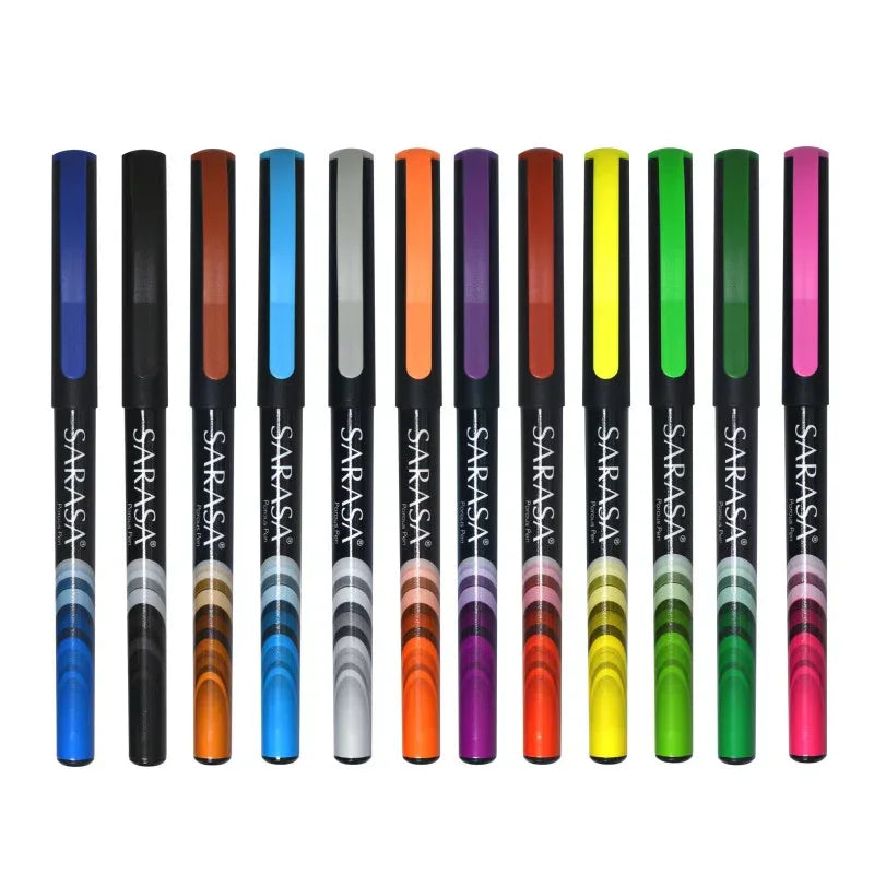 Sarasa&reg; Fineliner Pens, Assorted, 12-Pack