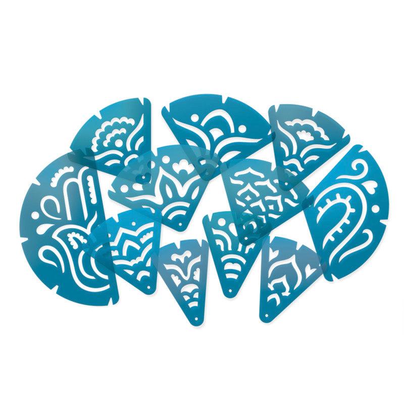 Fraction Mandala Stencils, 11 Pack