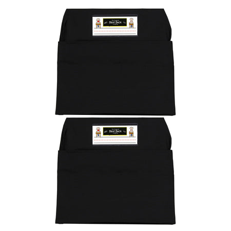 Seat Sack, Large, 17 inch, Chair Pocket, Black, Pack of 2