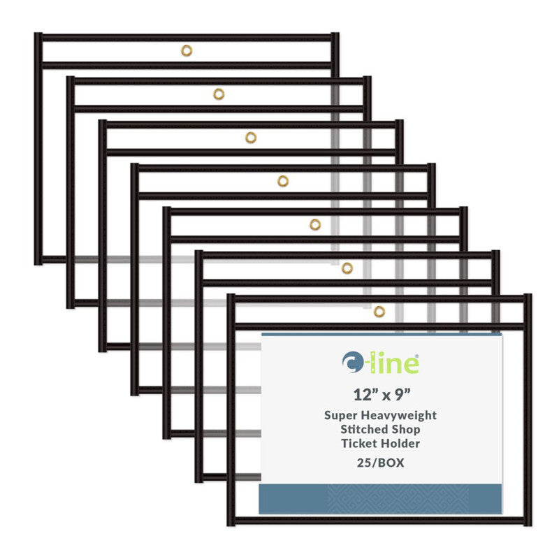 Shop Ticket Holders, Open Long Side, 12" x 9", 25-Pack