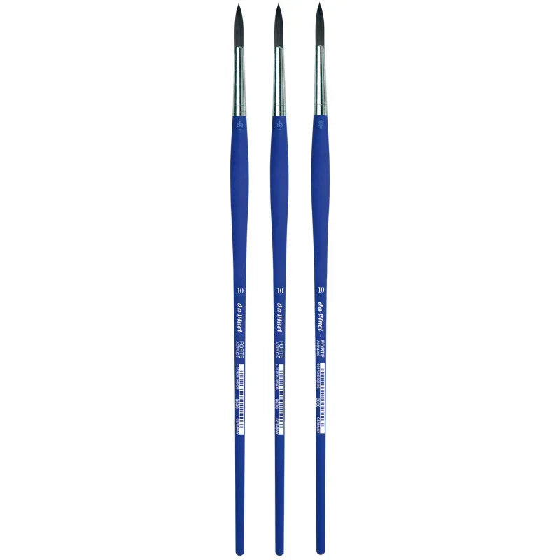 FORTE-Acrylics Student Brush, Synthetic, Acrylic & Oil, Round, Series 8630, Size 10, Pack of 3