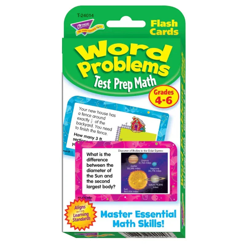 Word Problems Test Prep Math, Grades 4-6 Challenge Cards&reg;