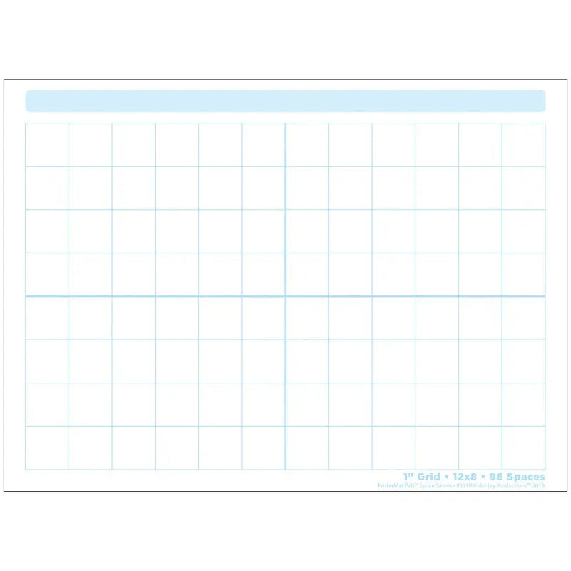 Smart Poly&reg; Single Sided PosterMat Pals&reg; Space Savers, 1" Grid Blocks, 13" x 9.5"