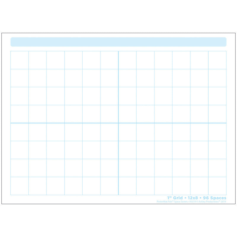Smart Poly&reg; Single Sided PosterMat Pals&reg; Space Savers, 1" Grid Blocks, 13" x 9.5"