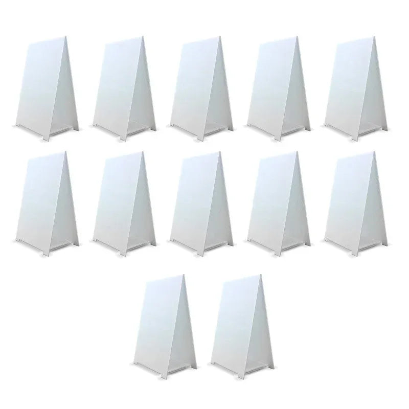 Premium Corrugated Plastic Dry Erase Tabletop Marquee Easel, 11" x 17", Pack of 12