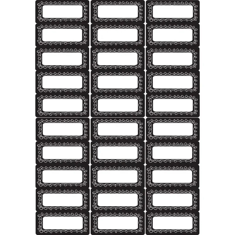 Die-Cut Magnetic Foam Chalk Loop Labels/Nameplates, 30 Pieces
