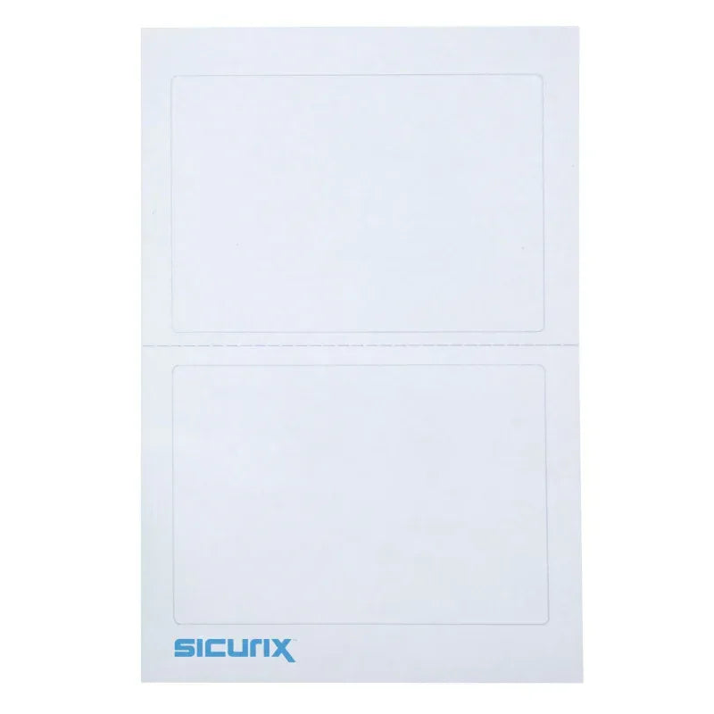 Plain Adhesive Badges, White, Pack of 100