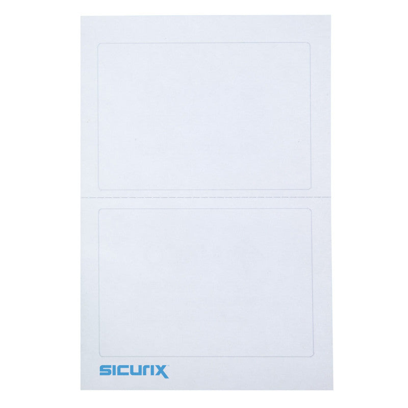 Plain Adhesive Badges, White, Pack of 100