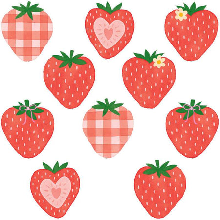 Strawberry Patch Accents, Pack of 30