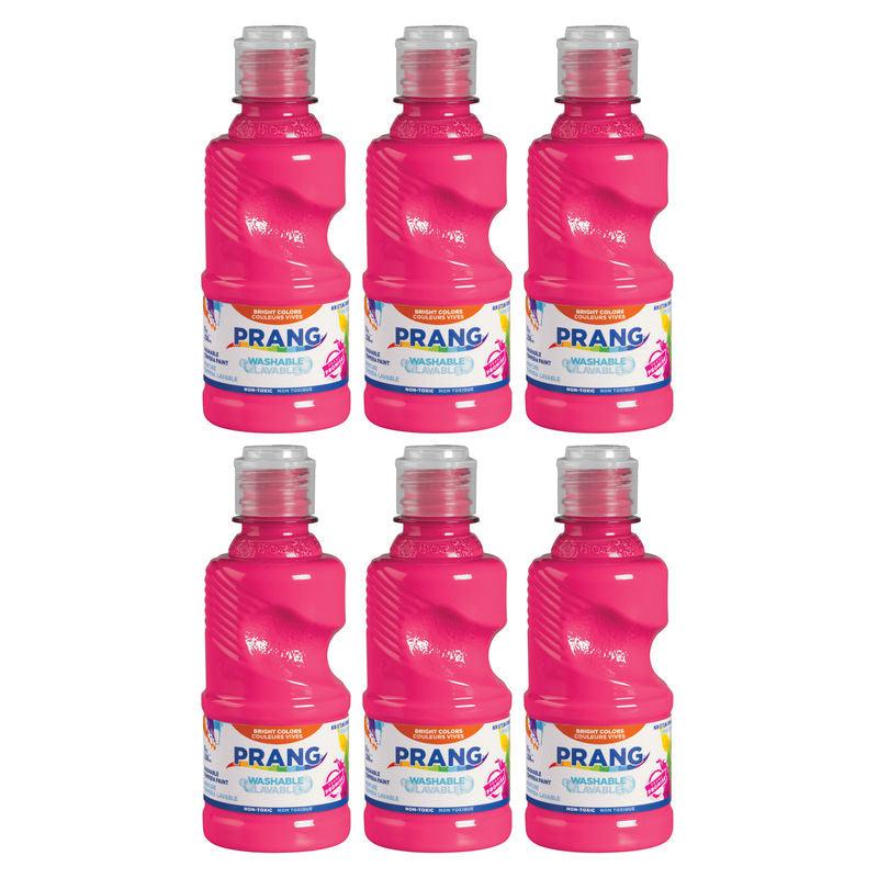 Washable Tempera Paint, 8 oz Bottle, Magenta, Set of 6