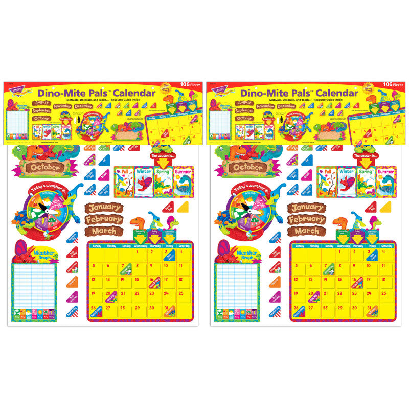 Dino-Mite Pals&reg; Calendar Bulletin Board Set, 2 Sets