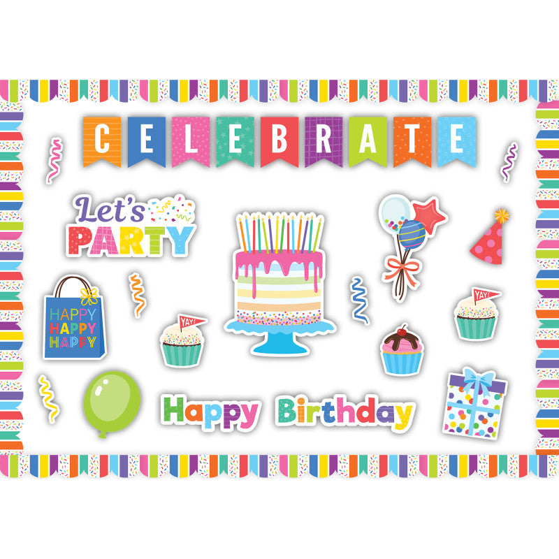 Colorful Happy Birthday Create & Decorate Quick Kit, 110 Pieces