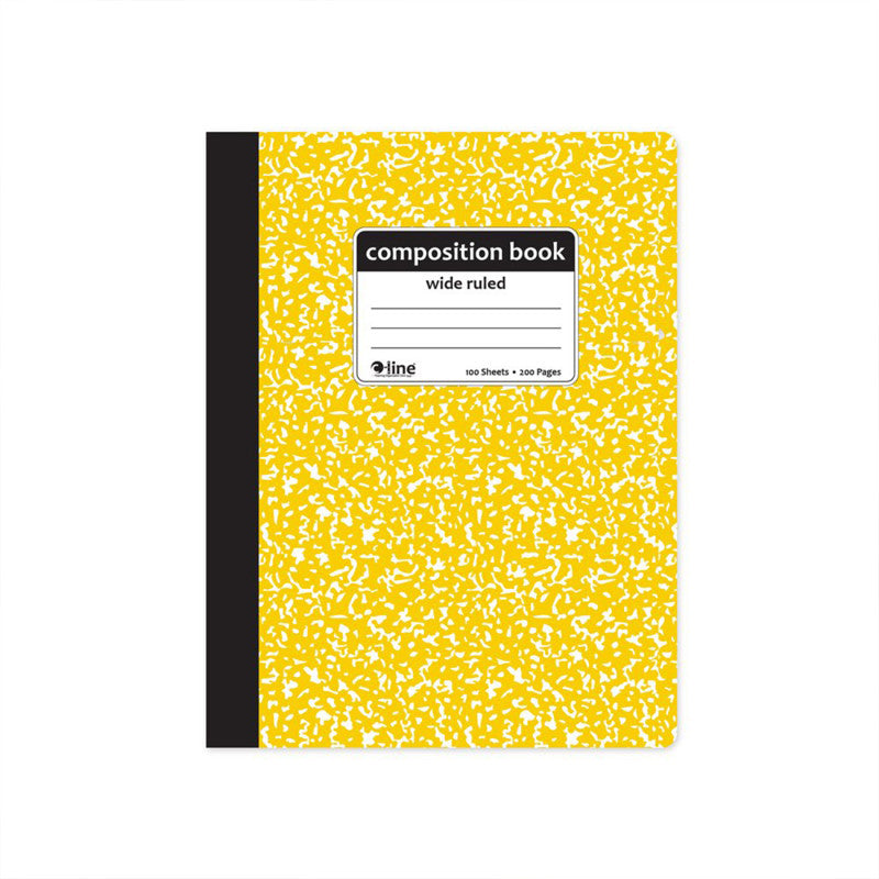 Wide-Ruled Marble Composition Book, 100 Sheets, Yellow