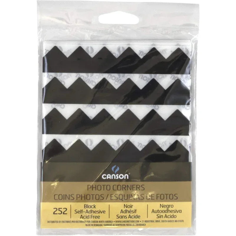 Self Adhesive Photo Corners, Black, 252 Pieces