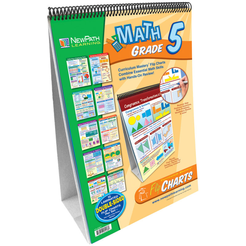 Math Skills Curriculum Mastery&reg; Flip Chart, Grade 5