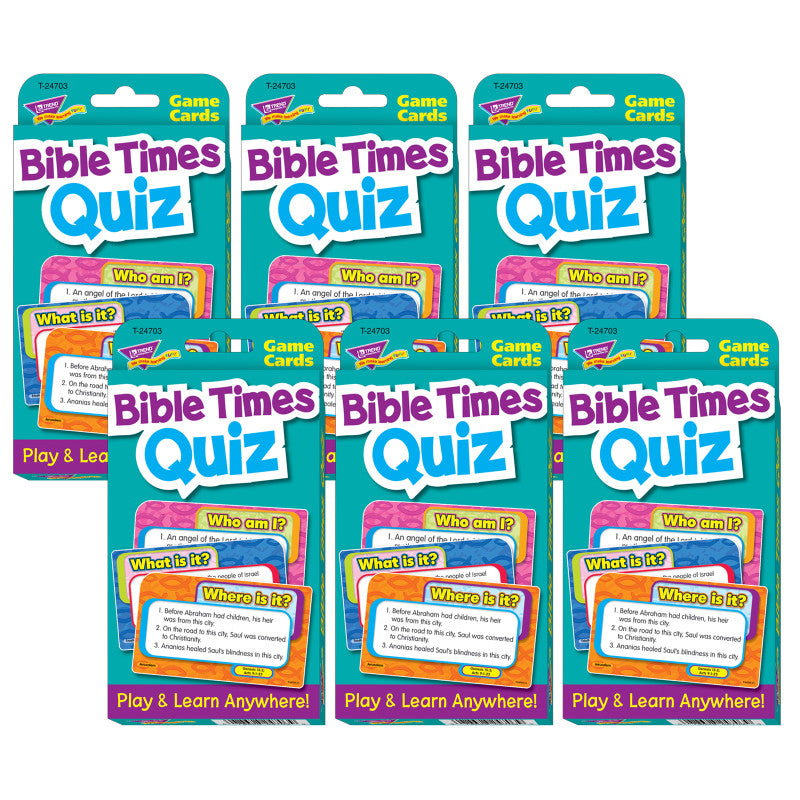 Bible Times Quiz Challenge Cards&reg;, 6 Sets