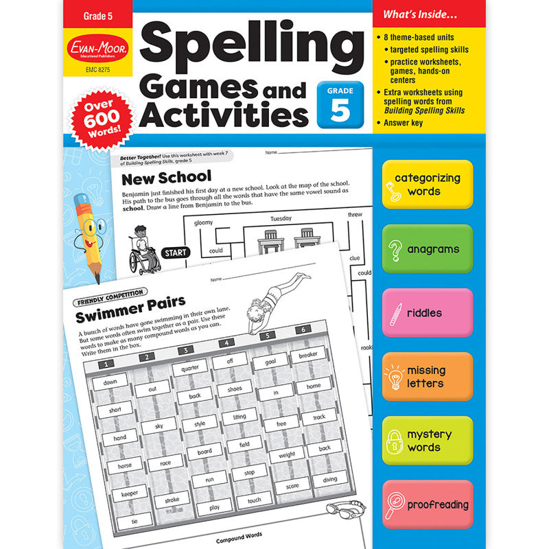 Spelling Games and Activities, Grade 5