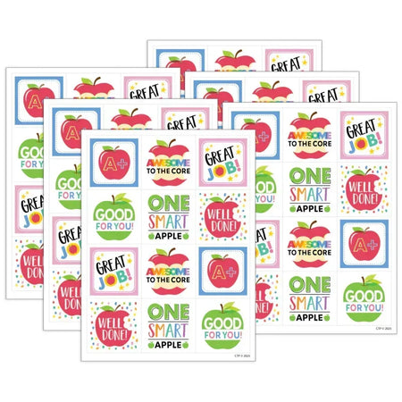 Apple Time Apple Reward Stickers, 60 Per Pack, 6 Packs