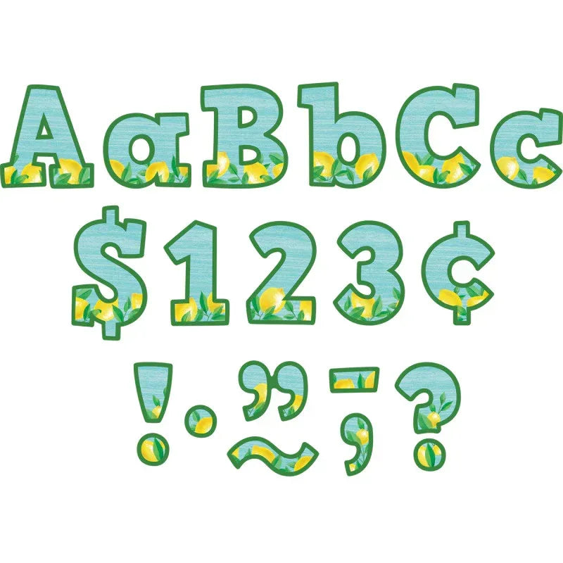 Lemon Zest Bold Block 4" Letters Combo Pack, 230 Pieces