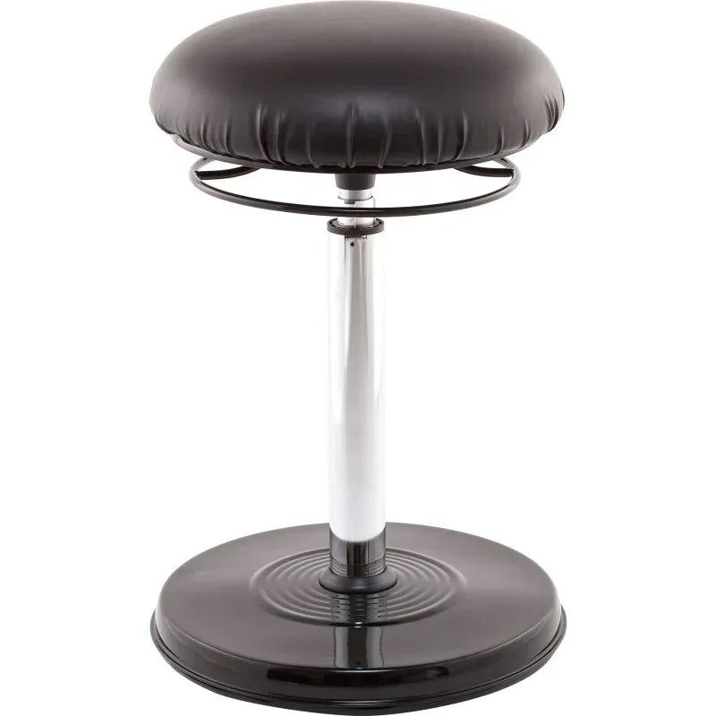 Kore Design&trade; Office PLUS Sit-Stand Adjustable Chair 21.5-32in, Leather-Like Black