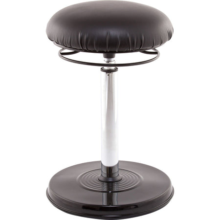 Kore Design&trade; Office PLUS Sit-Stand Adjustable Chair 21.5-32in, Leather-Like Black