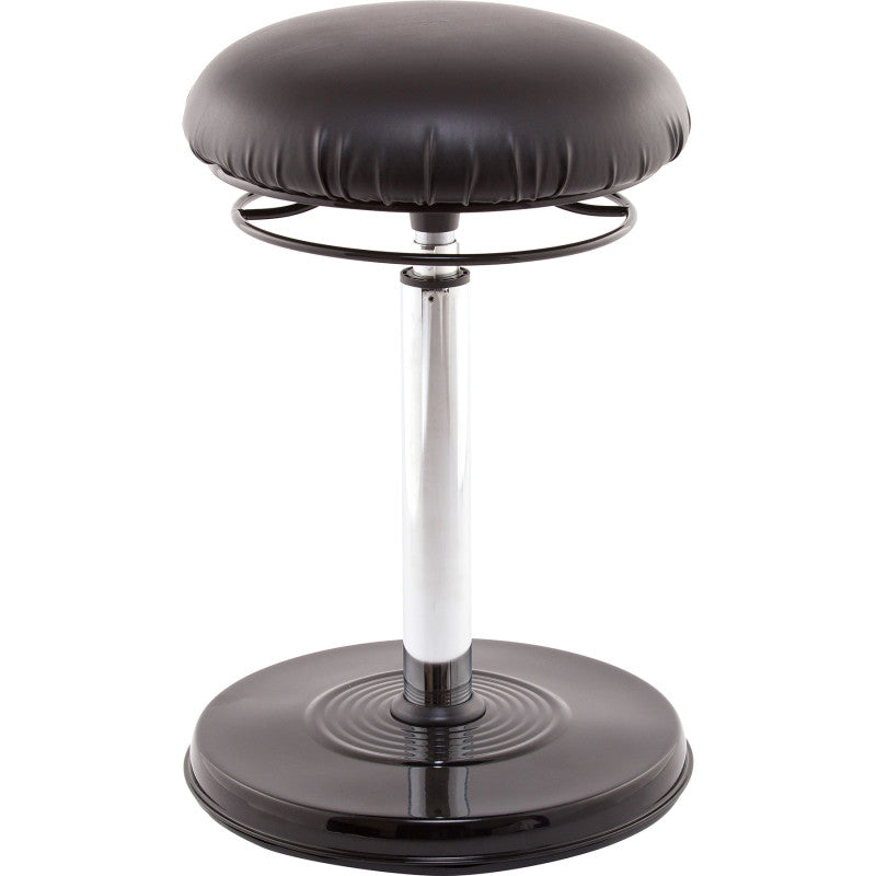 Kore Design&trade; Office PLUS Sit-Stand Adjustable Chair 21.5-32in, Leather-Like Black