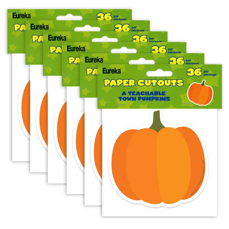 A Teachable Town Pumpkins Paper Cut-Outs, 36 Per Pack, 6 Packs