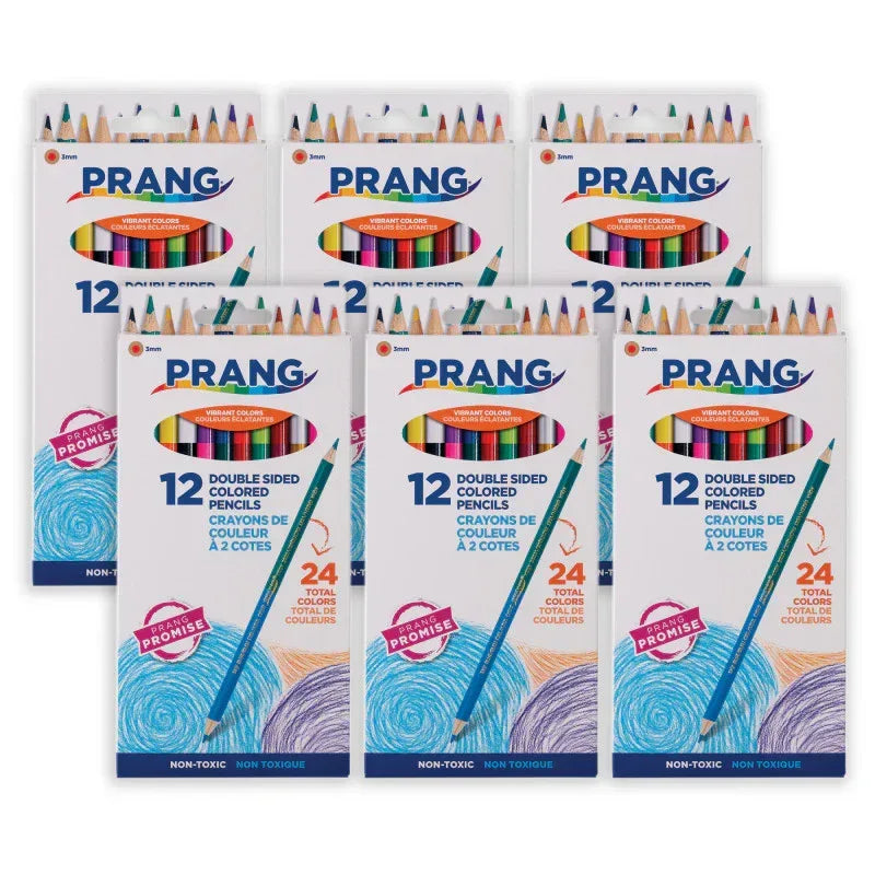 Duo Colored Pencils, 24 Color Set, 6 Sets