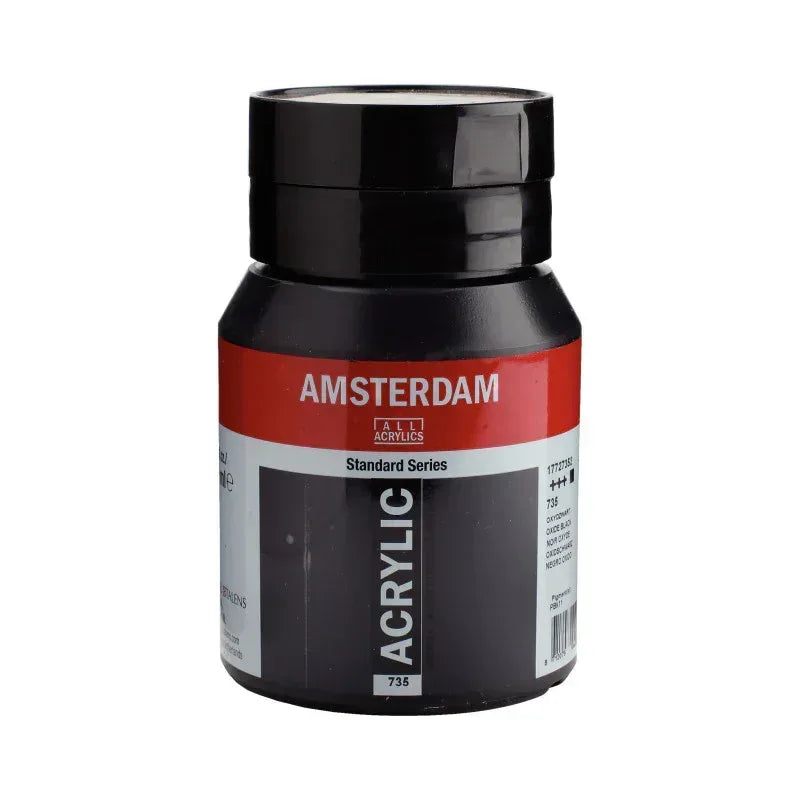 Standard Acrylic Paint Tube, 500 mL, Oxide Black 735