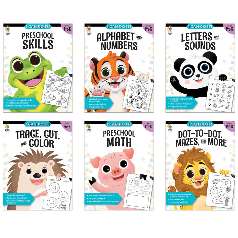 I Can Do It! Prek Skills Workbook Pack, 6 Books
