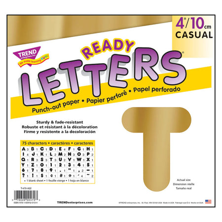 Gold Metallic 4" Casual UC Ready Letters&reg;