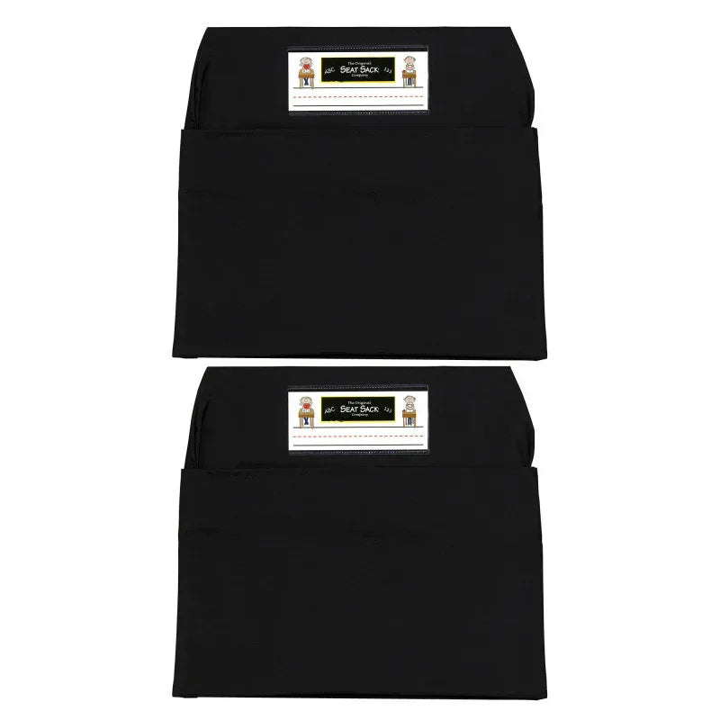 Seat Sack, Medium, 15 inch, Chair Pocket, Black, Pack of 2