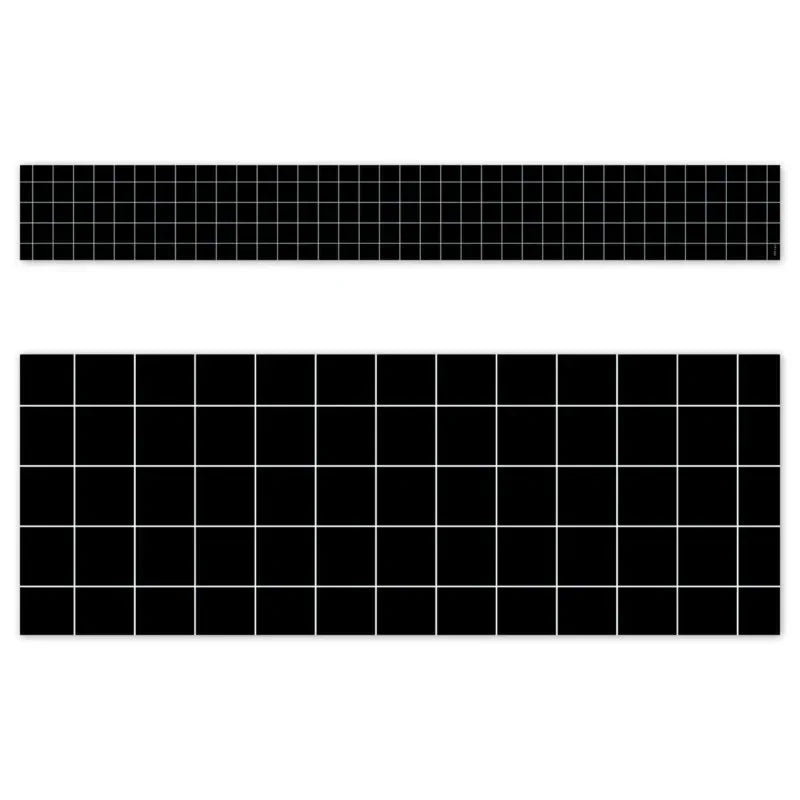 Core Decor Window Pane on Black EZ Border, Bulletin Board Border, 48 Feet