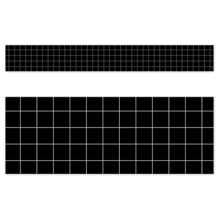 Core Decor Window Pane on Black EZ Border, Bulletin Board Border, 48 Feet
