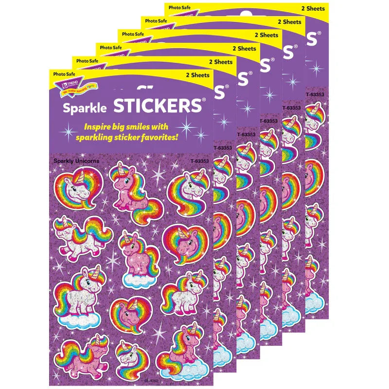 Sparkly Unicorns Sparkle Stickers&reg;, 24 Per Pack, 6 Packs